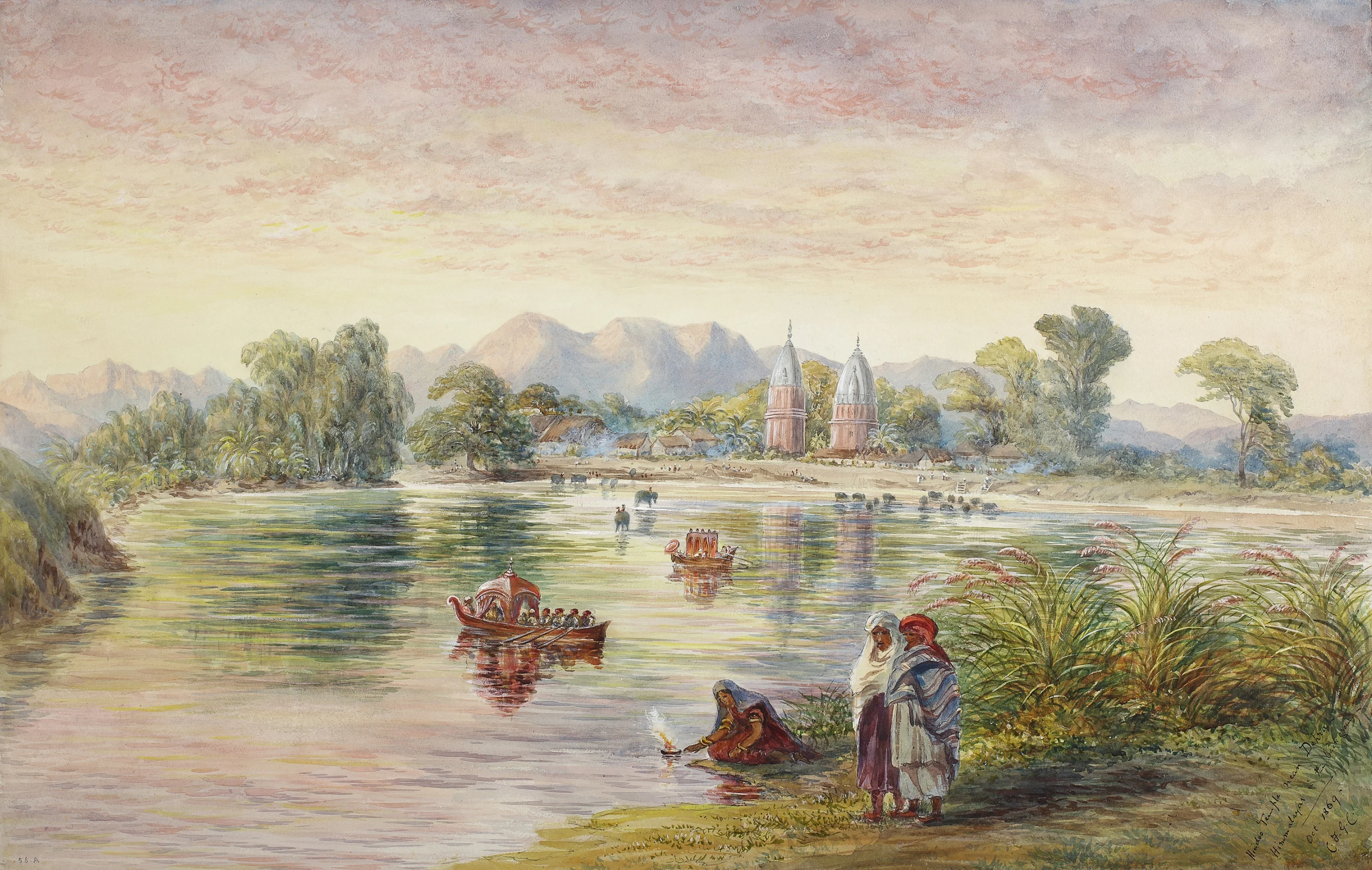Constance Frederica  Gordon-Cumming - Hindoo temple near Dehra