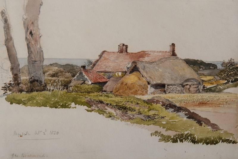 George Richmond, R.A. - A farm near the sea at Margate, Kent