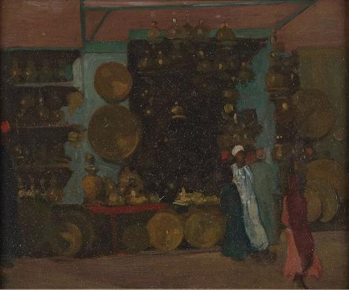 A shop selling metalware, Cairo