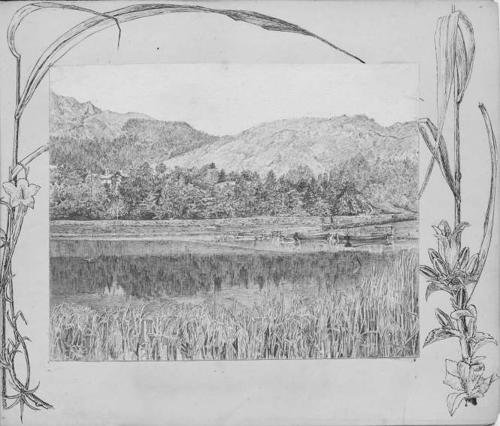 A sketchbook of pencil drawings of the Lake District