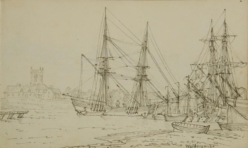 W.N. (British, fl.) - A sketchbook with drawings of Southwold and the surrounding area