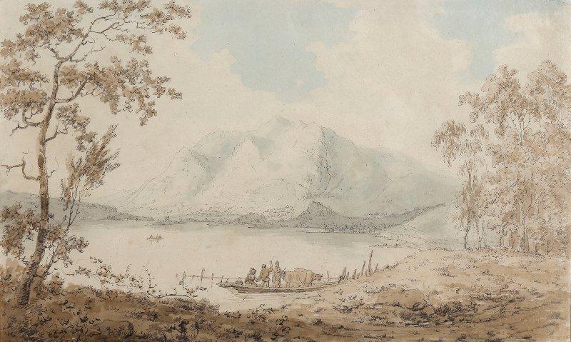 John Laporte - A view of Derwentwater from the east side