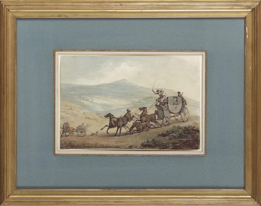 An incident with a stagecoach on Bodmin Downs, Cornwall - Image