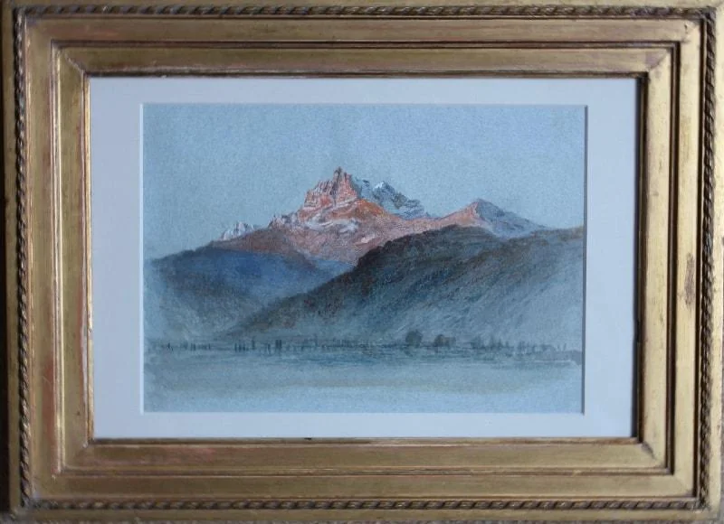 Arthur Severn - Dent du Midi, from the valley of the Rhone – early morning