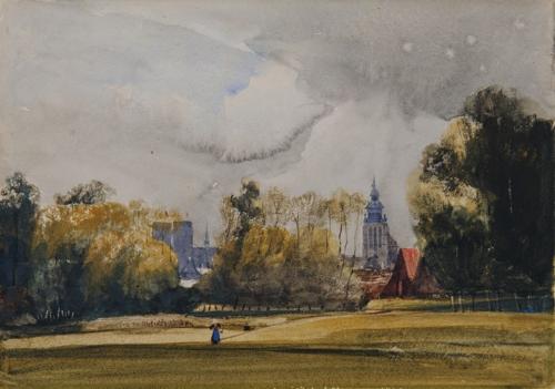 Brussels from outside the Porte de Hal with a view of Notre Dame de la Chapelle