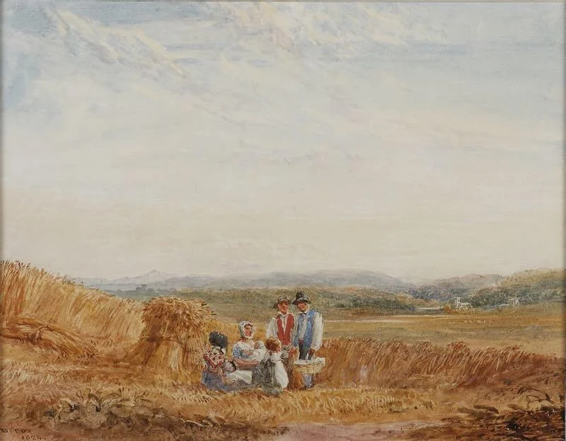 David Cox, RWS - Hay Field- View near Hereford