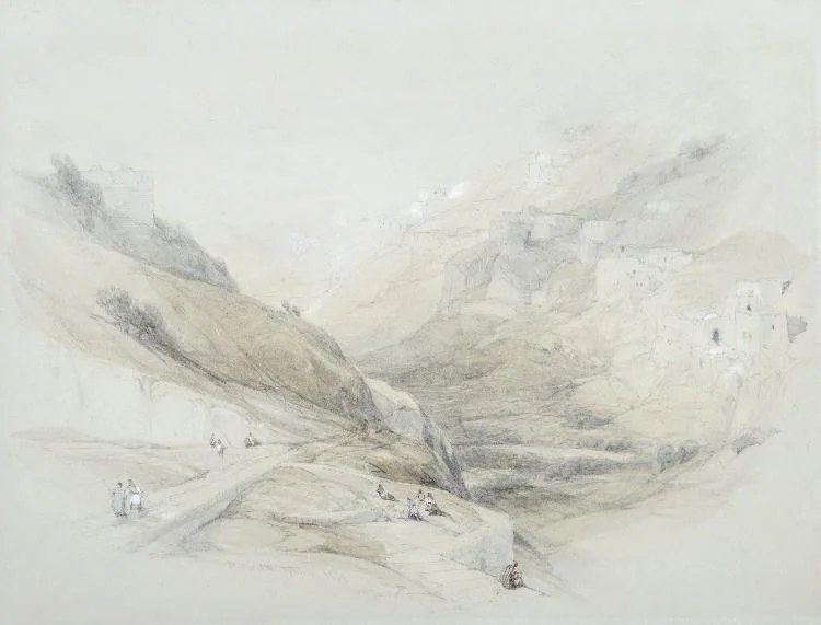 David Roberts, R.A. - The Lower Pool of Siloam, Valley of Jehoshaphat