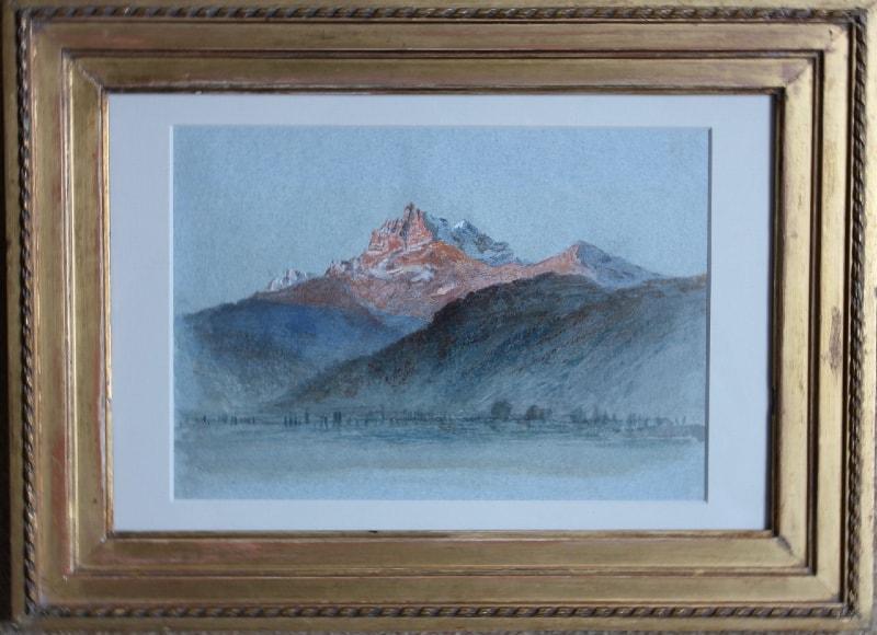 Arthur Severn - Dent du Midi, from the valley of the Rhone – early morning