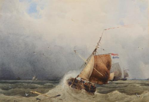 Dutch shipping off the coast