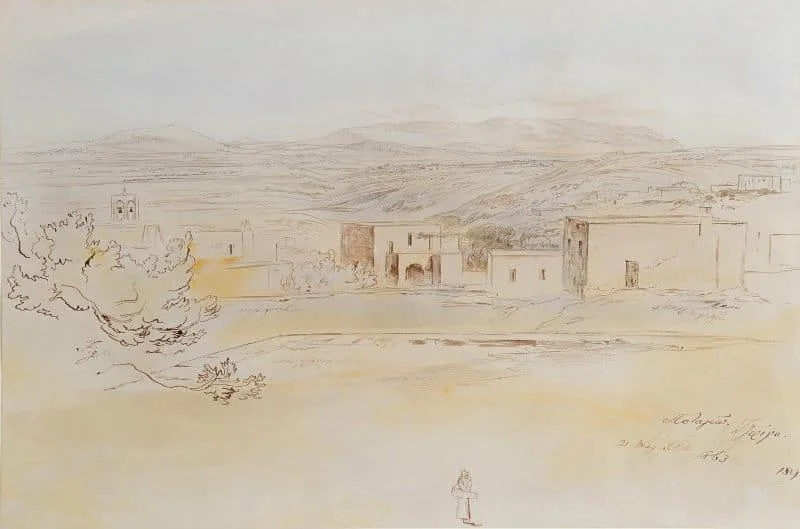 Edward Lear - Potamos, Cerigo (present day Kythera)