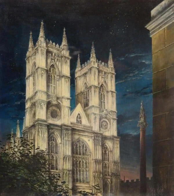 Felix Runcie Kelly - View of Westminster Abbey at night