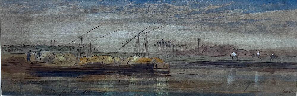 Edward Lear - Feluccas on the Nile