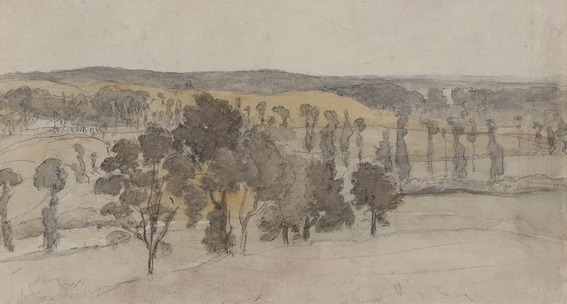 George Richmond, R.A. - Landscape with trees