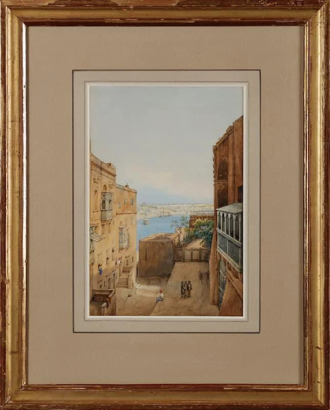 Giuseppe (Joseph) Schranz - Valletta: view from the Schranz studio in Strada Sant’Ursola