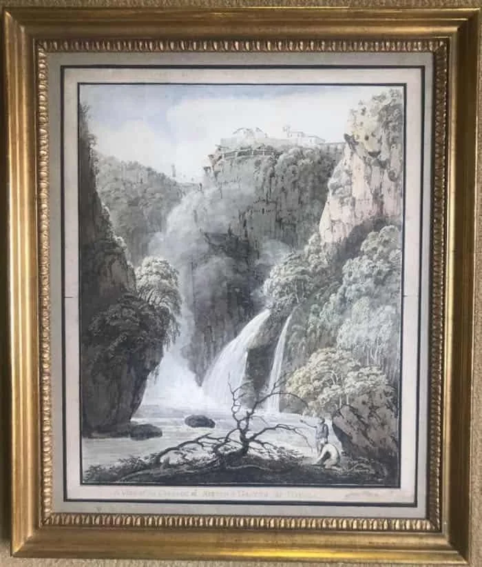 Jacob More - A view of the cascade at Neptune’s Grotto, Tivoli