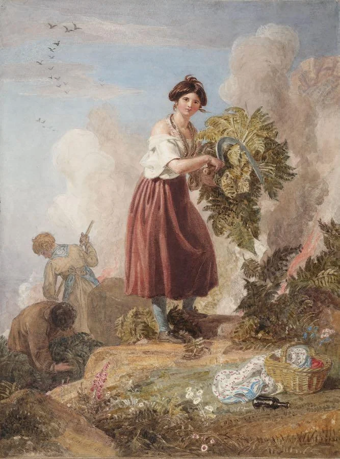Joshua Cristall - Fern gathering, Coppett Hill, Goodrich, Herefordshire
