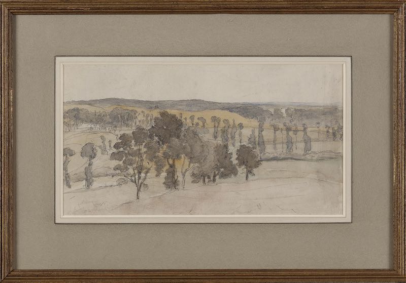 George Richmond, R.A. - Landscape with trees
