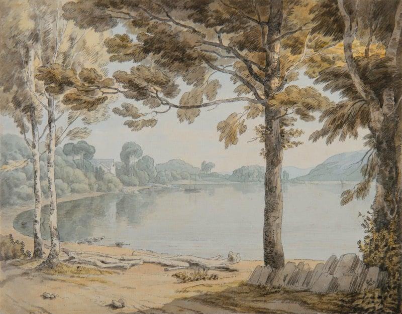 John White Abbott - On Windermere near Low wood – evening light