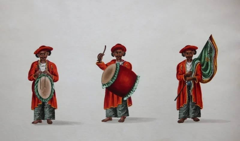 Patna School - Dancing girls and Musicians