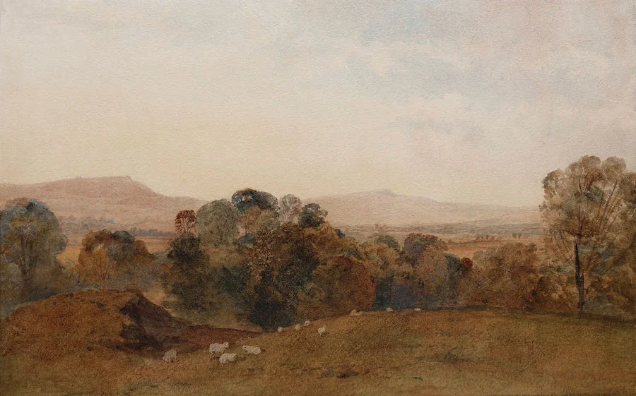 Peter de Wint - Sheep on the Clee Hills, Shropshire