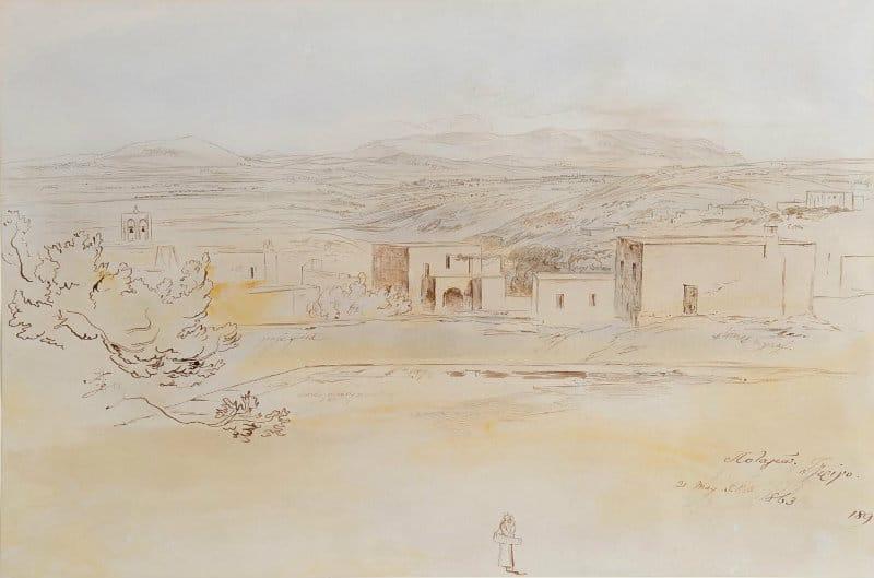 Edward Lear - Potamos, Cerigo (present day Kythera)