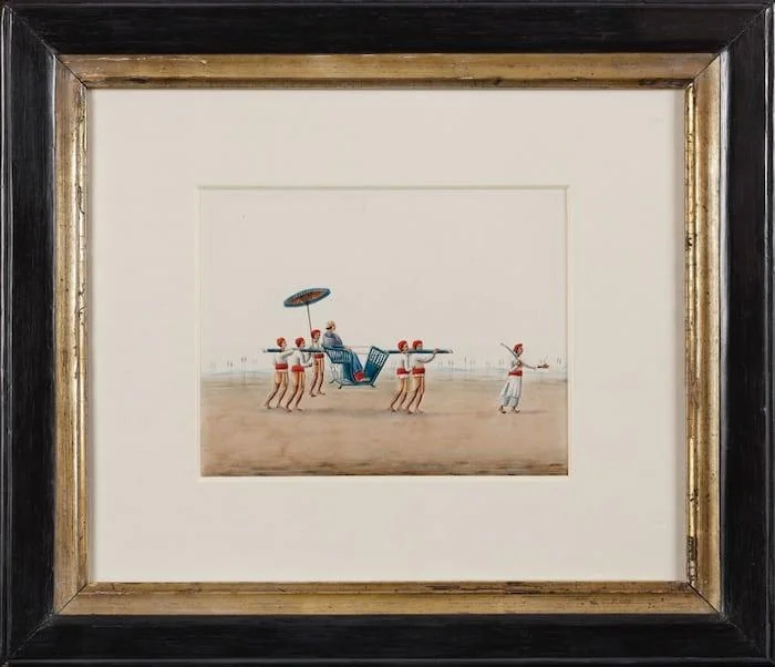 Shiva Lal (Patna c.) - A man being carried in a palanquin