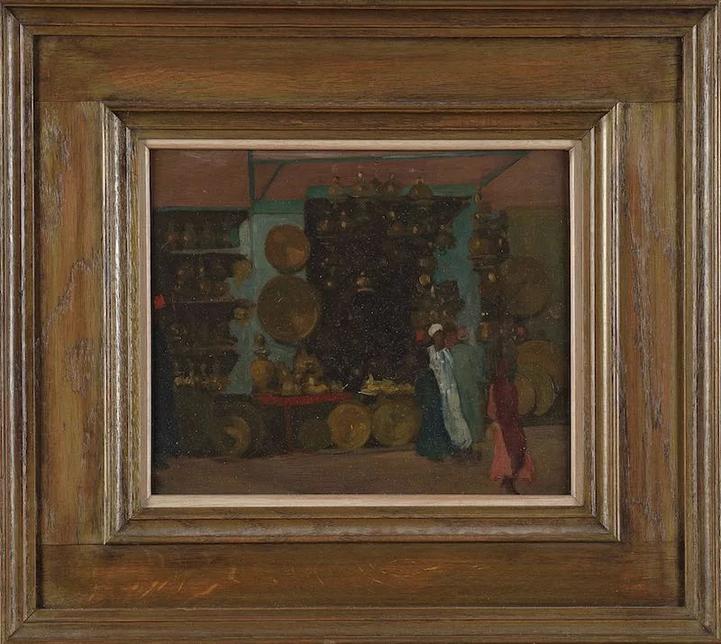 Sir Gerald Festus Kelly, P.R.A. - A shop selling metalware, Cairo