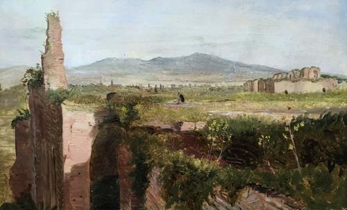 Sketching at the Baths of Caracalla, Rome