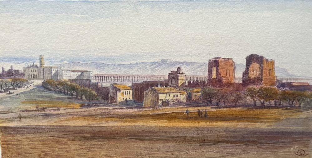 St John Lateran and the Claudian Aqueduct, Rome - Image