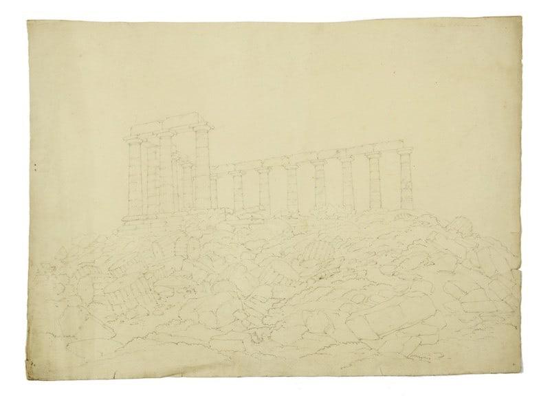 William Page - Temple of Poseidon at Sounion from the northwest