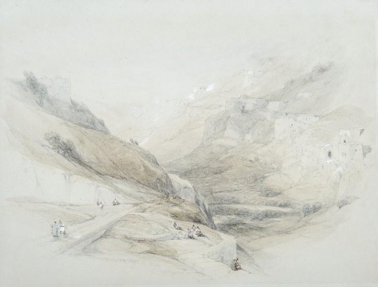 David Roberts, R.A. - The Lower Pool of Siloam, Valley of Jehoshaphat