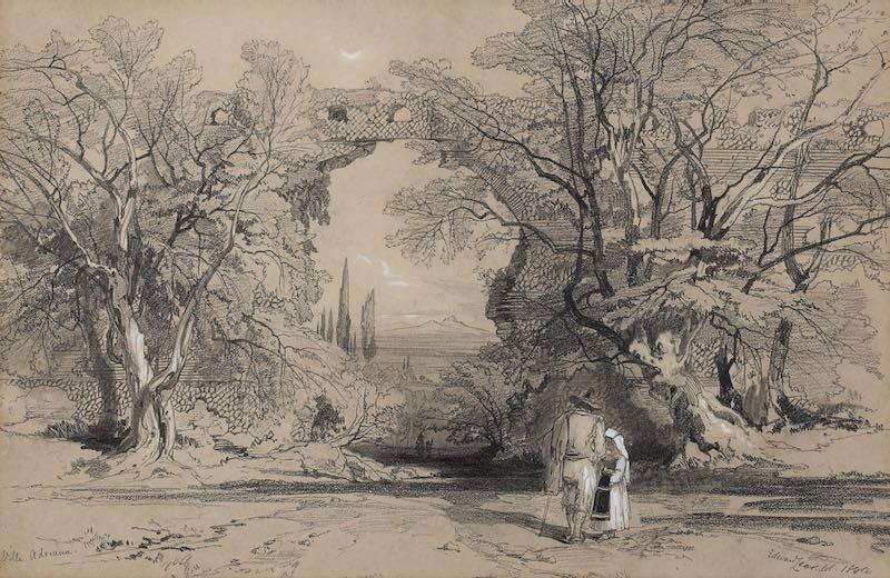 Edward Lear - The Villa Adriana, Tivoli