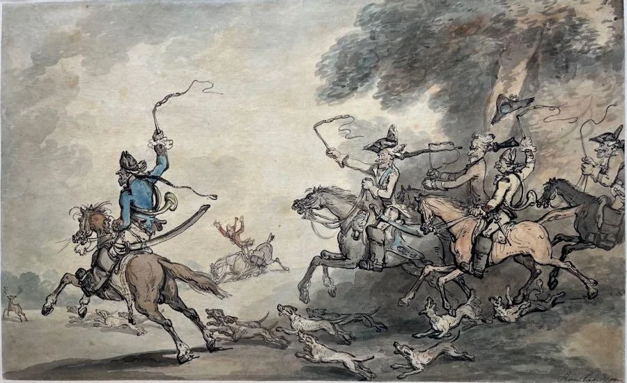 Thomas Rowlandson - Hunting in France!