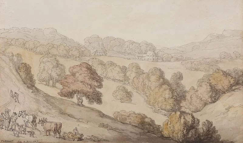 Thomas Rowlandson - Trenant, the home of Sir Edward Buller, Cornwall