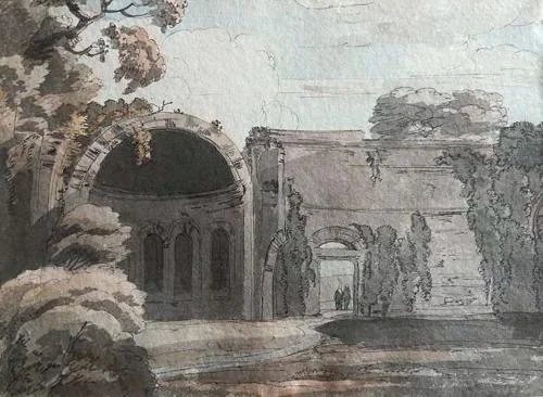 The Sala dei Filosofi, Villa Adriano, Tivoli