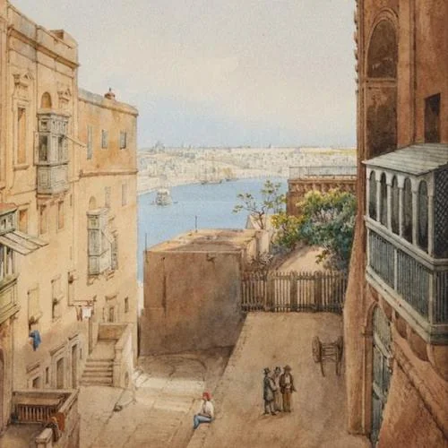 Valletta: view from the Schranz studio in Strada Sant’Ursola