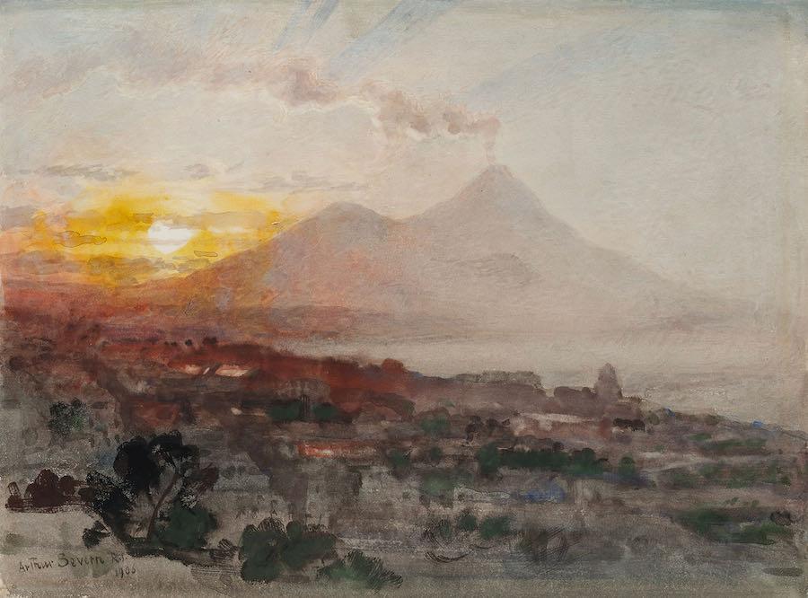 Arthur Severn - Vesuvius Sunrise