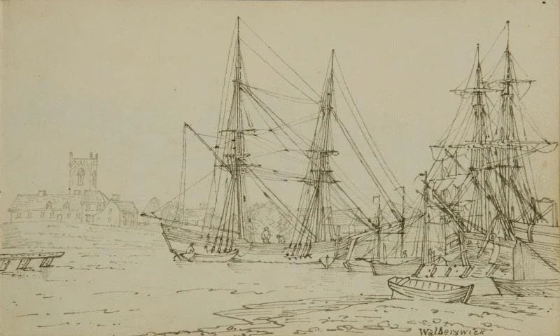 W.N. (British, fl.) - A sketchbook with drawings of Southwold and the surrounding area