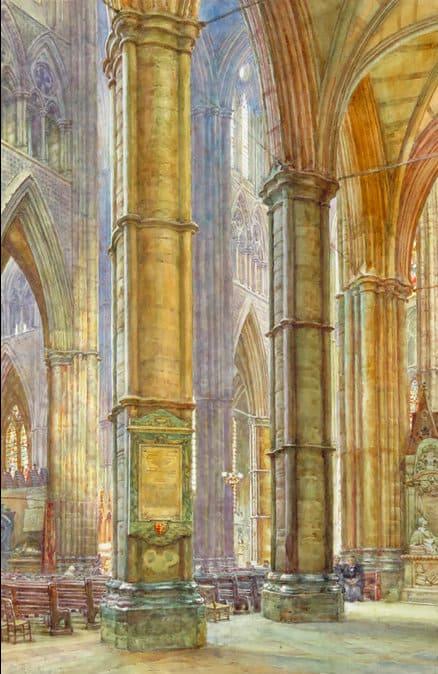 Thomas Matthew Rooke R.W.S - Westminster Abbey- looking North-West from Poet’s Corner