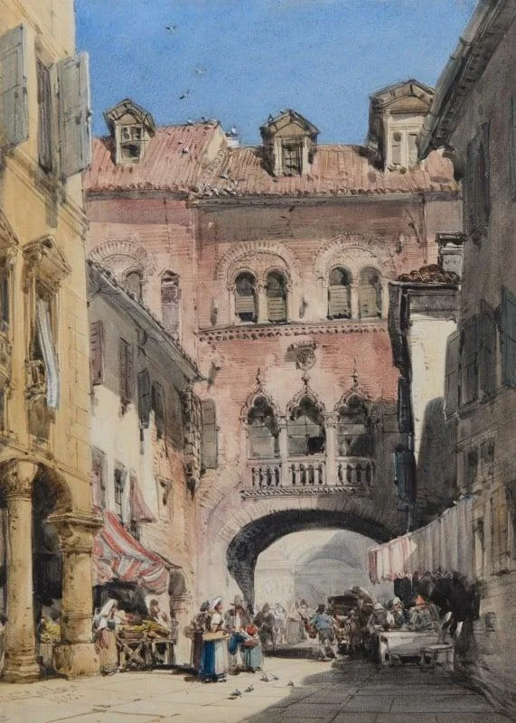 William Callow, RWS - The Palazzo di Ezzolino, Padua