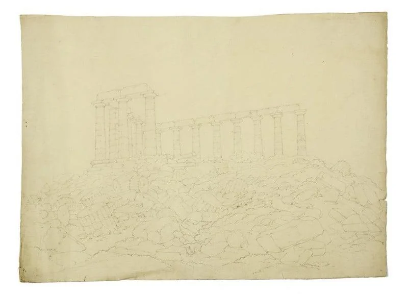 William Page - Temple of Poseidon at Sounion from the northwest