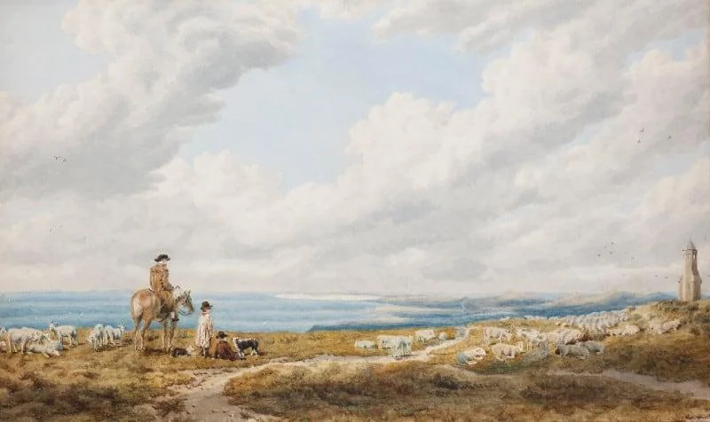 William Turner of Oxford - Chale Bay - looking out to sea from St Catherine's Down and Oratory, Isle of Wight