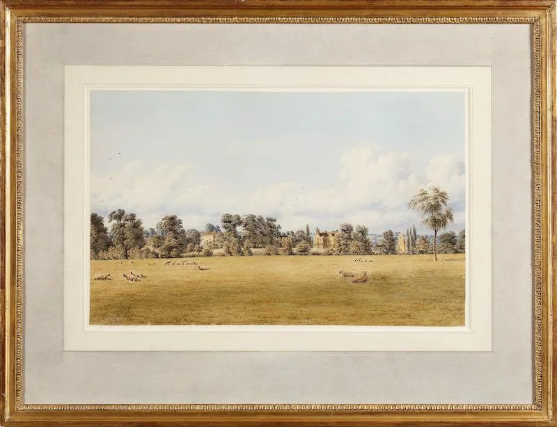 William Turner of Oxford - View of Shipton-on-Cherwell, Oxfordshire- Evening