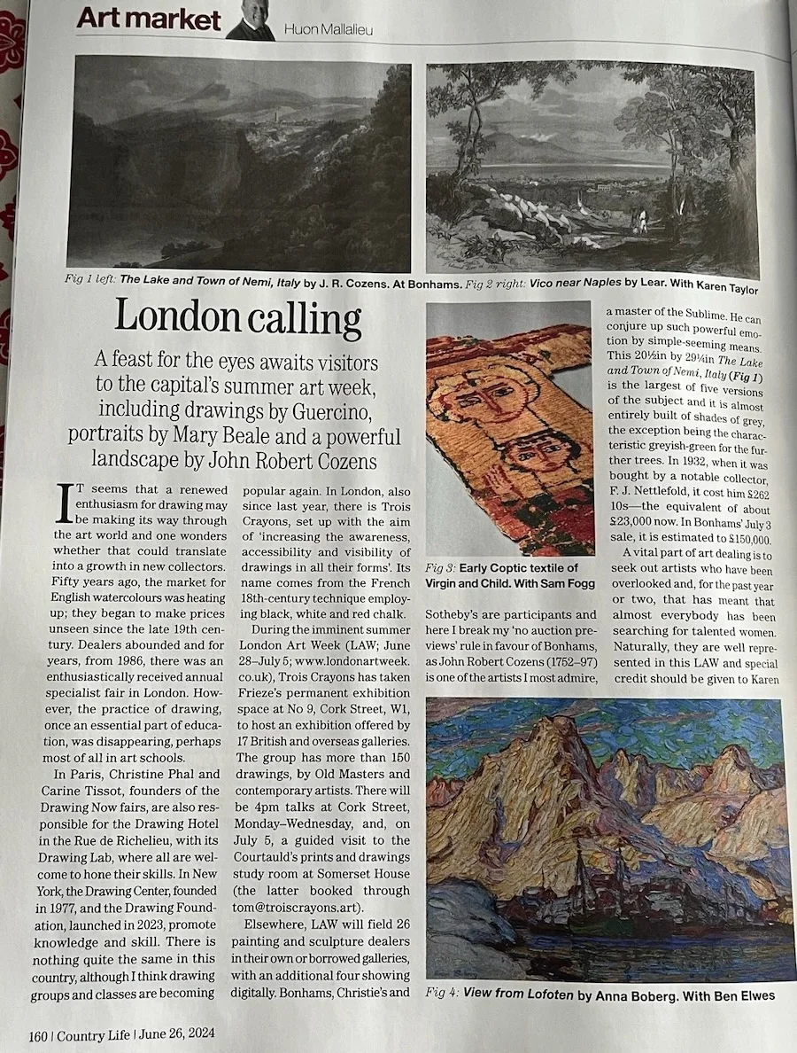 British Women Artists feature in Country Life, page 1