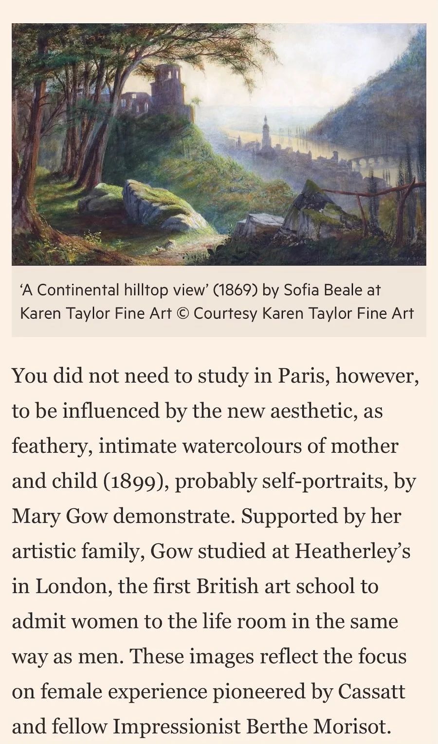 British Women Artists feature in the Financial Times, page 2