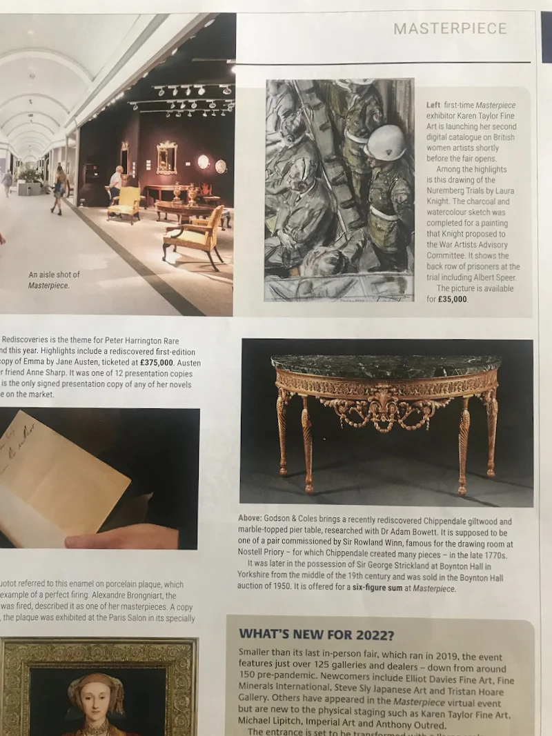 Antiques Trade Gazette coverage of Masterpiece 2022