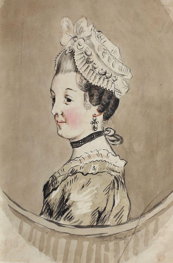 Sarah Stone - An album of early works including portraits, vegetables, flowers, studies of hands, feet and facial features, male figure studies drawn from life and spiders, c. 1772-3