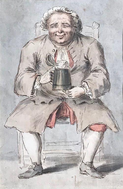 Louis Philippe Boitard - A Gentleman nursing a flagon
