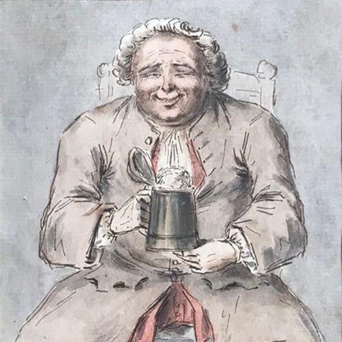 A Gentleman nursing a flagon