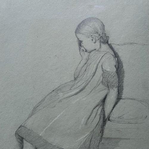 A girl lost in thought